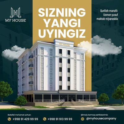 1 xonali kvartira Urganch sh. “ Myhouse company”