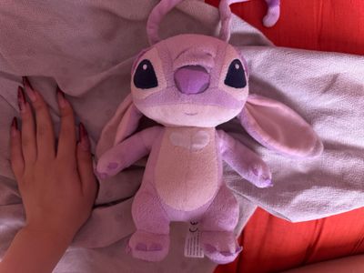 Плюшевая игрушка розовая лило и ститч из парижа из диснейленда
