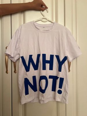 Белая стильная футболка why not