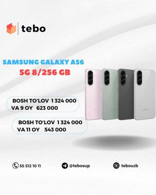 Samsung Galaxy A56 5G 8/256 GB Muddatli to'lovga