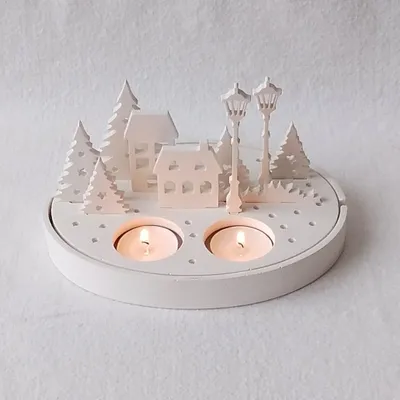 Инсталляция декоративная "Домик в лесу"