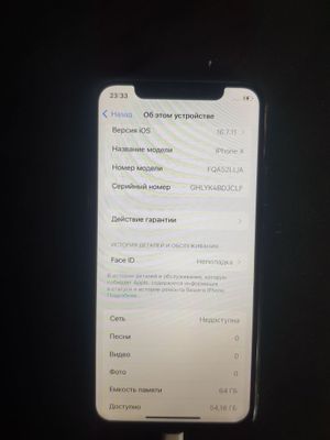 Iphone x 64 blac