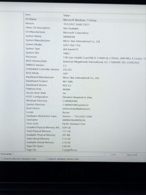 MSI gf63 Thin 11SC sotiladi!