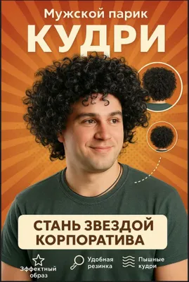 парик мужской; парик черный; черный парик; парик карнавальный