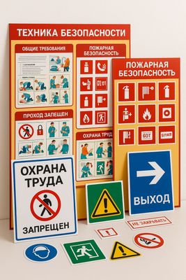 Инфо стенды: техника безопасности, охрана труда, пожарная безопасность