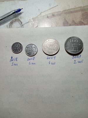 Монеты Узбекистана.