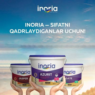 Inoria kraska emulsiya devor va patalok uchun fasad va ichkariga