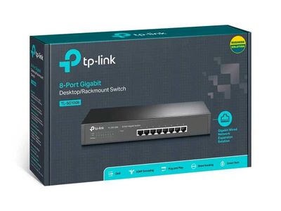 TP-Link TL-SG1008 Коммутатор - Доставим в день заказа + Подарок