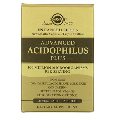 Пробиотик Ацидофилус Solgar 60капс Advanced Acidophilus Plus