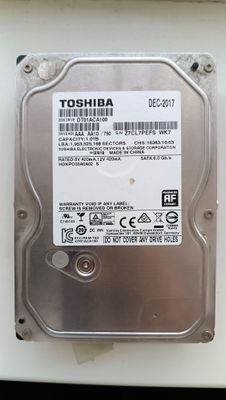 Hdd Toshiba 1Tb Hard disk.