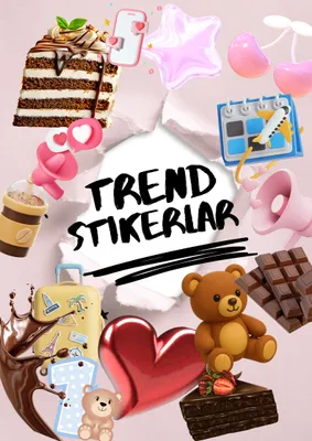 Trend stikerlar yasab beramiz