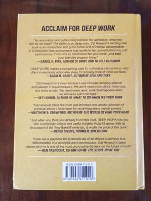 Deep Work (Published by Piatkus)