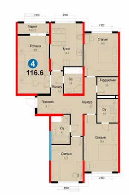 Квартира для большой семьи по выгодным ценам!!!