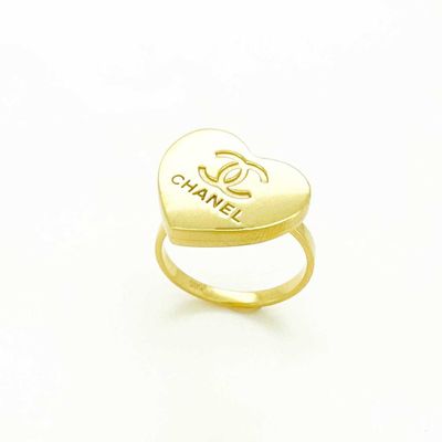 Золотое кольцо "Heart of Elegance" в стиле CHANEL