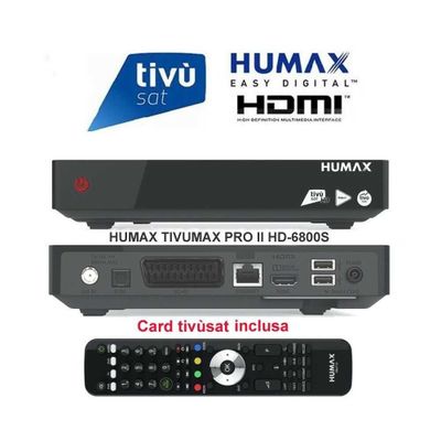 Humax Tivumax Pro HD-6800s Tivu Sat HDTV ресивер + карта