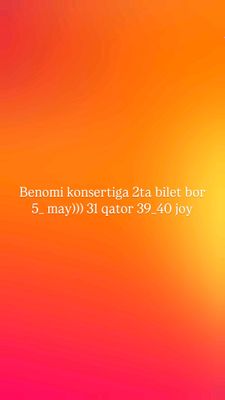2ta bilet sotiladi 150mindan
