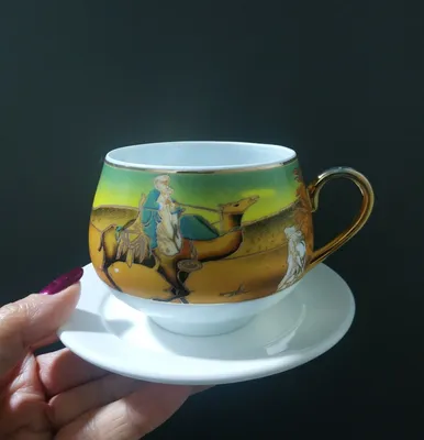 Чайные и кофейные пары. Костяной фарфор.