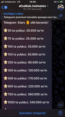 Telegram stars
