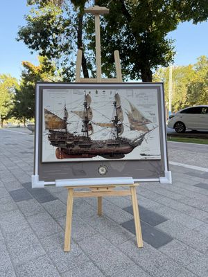 Декоратив паннолар: тарихий кема ва жаҳон харитаси