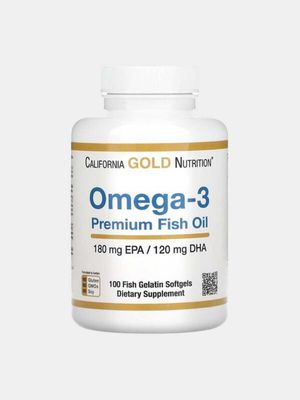 Омега-3, California Gold Nutrition, 100 капсул