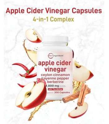 Apple cider vinegar,olma sirkasi,cinnamon,Berberine,4 ta Kuchli ingred
