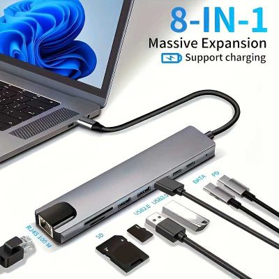 Type c HUB 8in1, Для MacBook и ноутбуков