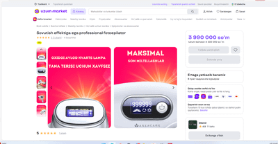 Lazer fotoepilyator Asia Care asl nusxasi