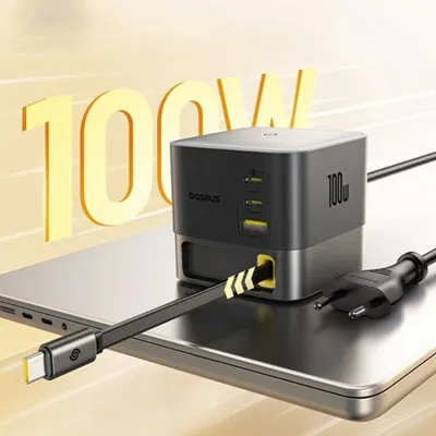 Baseus 100W Super GaN⁶ PD 3.1 Fast Charger 3C+U MacBook/iPad/iPhone 16