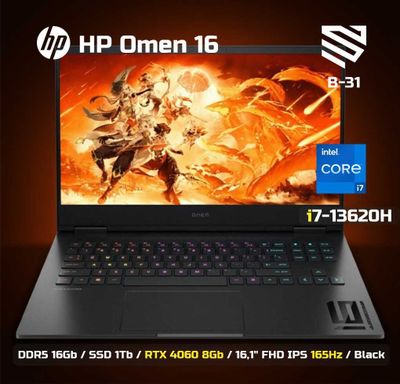 HP Omen 16 / i7-13620H / 16Gb D5 / SSD 1Tb / RTX4060 8Gb / 16,1" 165Hz