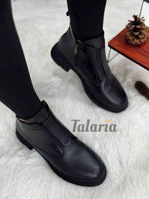 Утеплённые кожаные ботинки