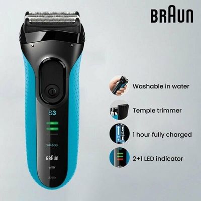 Электробритва Braun Series 3 3040S, сеточная, влагозащита, быстрая зар