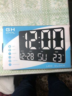 Настенные часы LED Digital Clock GH0717L, пластик