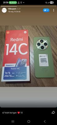 redmi c14 8/256 xotira 1.100 oxiri