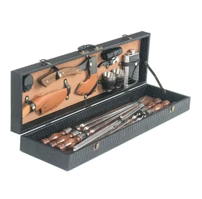 Шашлычный набор 19 предметов в подарочном кейсе