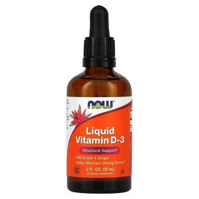 NOW Foods, Liquid Vitamin D-3, Жидкий витамин D3, (400 МЕ), 59 мл