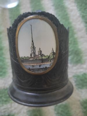 Подстаканник коллекционный Ленинградской артели. Ленэмальер. Клеймо