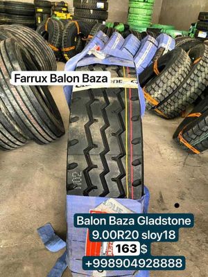 kamaz zillarga 9.00R20 gladstone balonlari bor