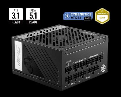 Блок питания MPG A1000G PCIE5. 80+ GOLD