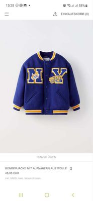 Бомбер ZARA на 11-12 лет