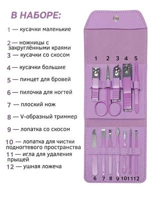 Маникюрный набор компактный 12 наборов