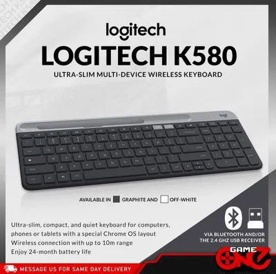 Русская Заводская Раскладка! Logitech K580 Беспроводная Клавиатура