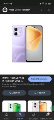 Infinix Hot 50 i 12×128 ishlatilgan