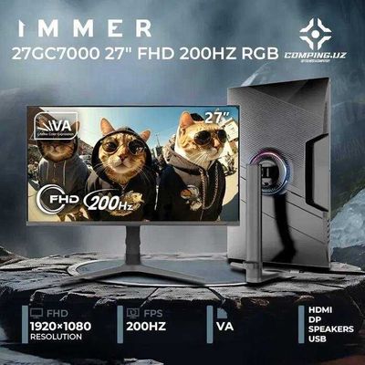 IMMER 27 200Hz (СКИДКА) curvet -(HDMI+DP+USB+SPEAKER) va panel RGB