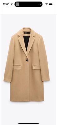 Пальто шерстяное от ZARA