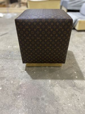 Пуфик ткань кожа Louis Vuitton