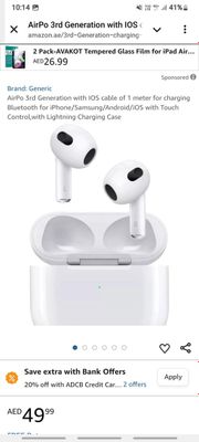 • Airpods 3rd iPhone/Samsung/Android