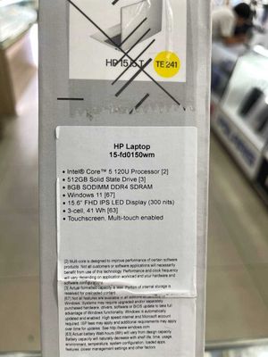 HP15-fd0150wm Intel Core 5-14gen/8gb/512gb/15.6'' touch sensor