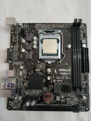 Asrock H81M-VG4 матплата сатылады 4 поколение cpu g3220. 2 ядром, 2 по