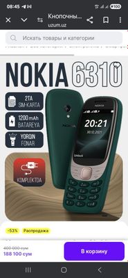Nokia 6310 sifati ajoyib