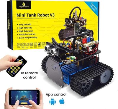 Робот Keyestudio Mini Tank V3 — умный танк для детей и взрослых!